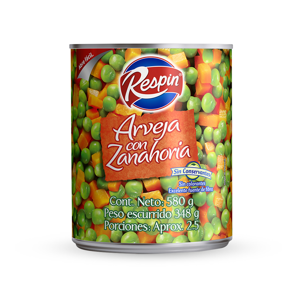 Arveja Zanahoria Respin x 580gr